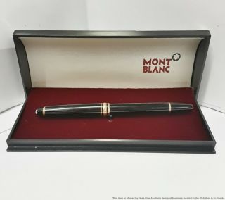 Mont Blanc Meisterstuck 14k Yellow Gold Nib Fountain Pen With Box