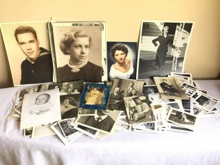 4lbs Of Collectible Vtg Antique Black And White Photos Couples Family Military