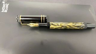 Montblanc Writers Special Edition Oscar Wilde Fountain Pen 18kt Whit 2 Box Inkwe