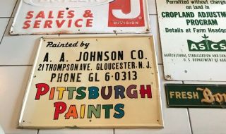 Vintage Advertising Pittsburgh Paints Dealer Sign Self Framed