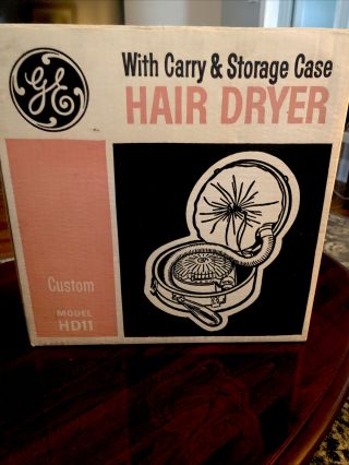 Vintage Ge Hair Dryer Model No Hd11.
