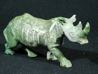 A Larger Rhinoceros Or Rhino Verdite Carving From The Congo 171gr