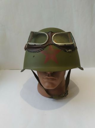 Soviet Steel Helmet Ssh 40 With Star,  Ww2