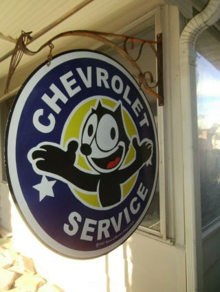 Chevrolet Service Double Sided Porcelain Sign