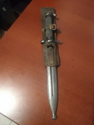 Swedish M/1896 Mauser Wwii Bayonet With Scabbard And Frog.