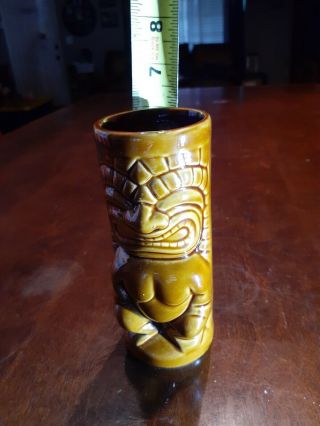 Tiki Farm Mai Kai Brown Glaze Ceramic Hawian Tiki Mug 2