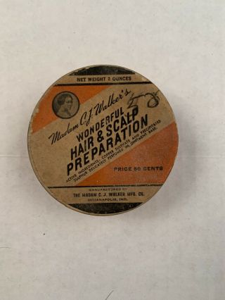 Vintage Medical/hair Madam C.  J.  Walker’s Wonderful Hair And Scalp Preparation