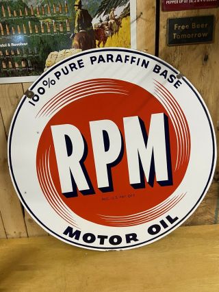 Standard RPM Motor Oil Porcelain 2 - Sided 28 