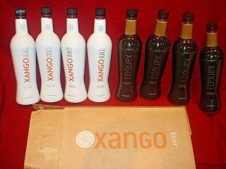 4 Zija Xango And 4 Reserve Juice Bottles /mangosteen Health Drink 750 Ml Each