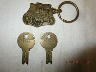 Vintage Mills Matched Keys N2433 Slot Machine Brass Keyarchade Juke Box