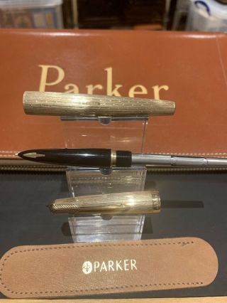 PARKER 61 PRESIDENTIAL 9CT SOLID GOLD FOUNTAIN PEN - WATERDROP - STUNNING 4