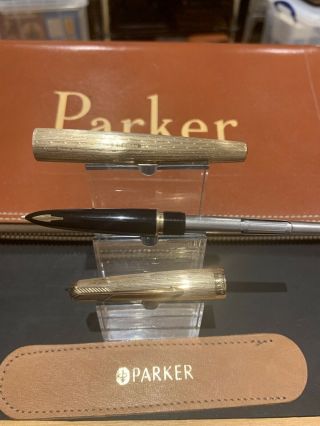 PARKER 61 PRESIDENTIAL 9CT SOLID GOLD FOUNTAIN PEN - WATERDROP - STUNNING 6