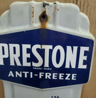 Prestone Antifreexe Thermometer Porcelain Gas Oil Vintage Collectable 4