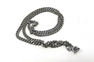 A Great Vintage 925 Sterling Silver Curb Link Chain Necklace 20g 29177