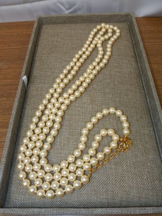Vintage Joan Rivers Faux Pearl Necklace 78 "