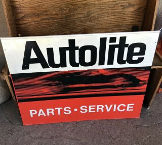 Autolite Ford Gt40 Metal Cobra Parts Service Sign 36 " X 27 " Shelby