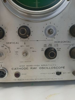 Vintage Jackson Model CRO - 3 | Cathode Ray Oscilloscope | Wide Band 2