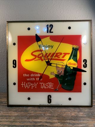 Vintage Squirt Soda 1960 Pam Clock