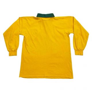 Australia Rugby Union Home Shirt Vintage 80s Umbro Wallabies Yellow Sz 42 2
