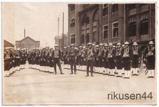 Japanese Photo Shanghai Naval Landing Force Army Gas Masks 1930 