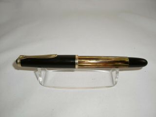 Vintage Pelikan 400nn Tortoise Brown Fountain Pen Ob Gold Nib 1950 