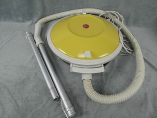 Vintage Hoover Celebrity Vacuum Flying Saucer Yellow Atomic Space Age S3005