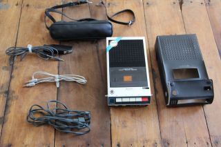 Vintage Sony Cassette Recorder Tc - 110a With Accessories