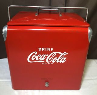 Temprite Mfg Vintage Metal Coca Cola Cooler