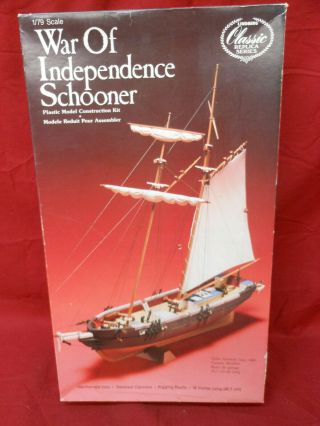 Vintage 1/79 Scale Lindberg War Of Independence Schooner Model Kit