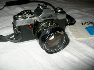 Vintage MINOLTA XG 7 35mm SLR Camera w/StrapMD Rokkor - X1:14 f==50mm Lens Japan 3