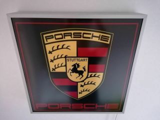 2000s Porsche Dealership Illuminated Sign