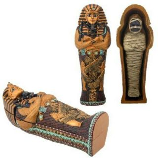 Sm.  King Tut Coffin With Mummy Collectible Figurine