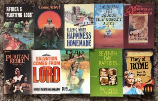 10 Vintage Seventh - Day Adventist Sda Pb Books 1970 