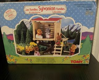 Sylvanian Families Vintage Tomy 1989 Tree House With Swing Boxed Gc