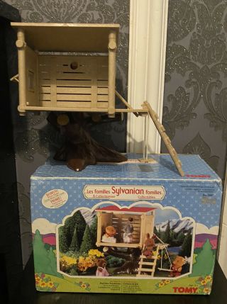sylvanian families Vintage Tomy 1989 tree house With Swing Boxed GC 2