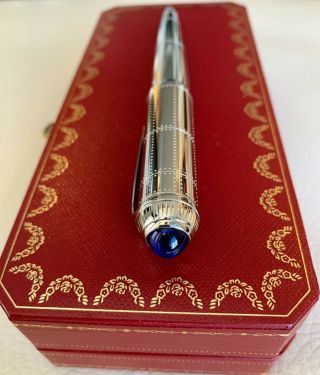 Authentic Cartier Ballpoint Pen - Silver Palladium Finish - St240032