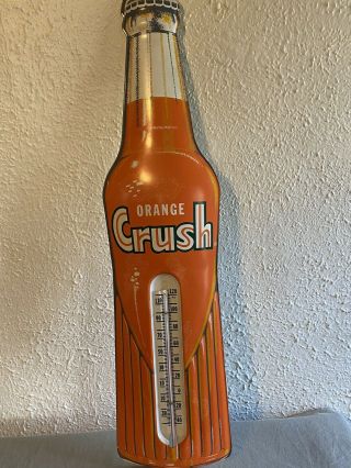 Vintage Orange Crush Soda Thermometer Sign