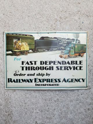Rea Railway Express Agency Advertising Sign Toc Railroad Delivery Truck