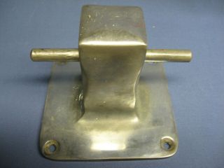 Vintage Chromed Bronze Mooring Bitt - 5.  9 " X 5.  9 " Square Base - 4.  75 " Tall