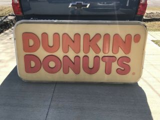 Dunkin Donuts Sign Approximately 6 Foot Long By 37 Inches Tall