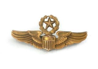 Wwii Military Pin Eagle Wings Shield Star Wreath Command Pilot Rating Wings