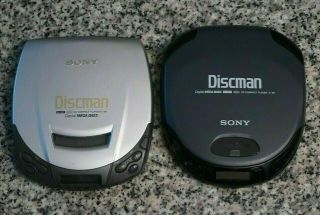 Vtg Set Of 2 Sony D - 151 & D - 191 Walkman Discman Cd Players Mega Bass Avls
