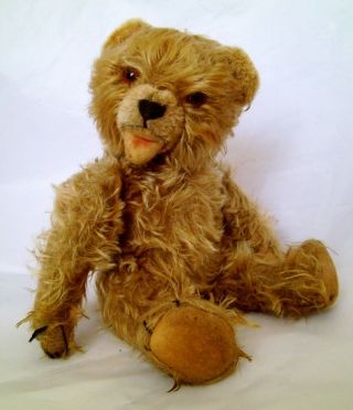 Lovely Vintage German Zotty Teddy Bear 28cm - 11 "