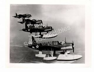 Wwii Historic Us Navy Aircraft Uss Vought Kingfisher Os2u - 3 Photo 8x10