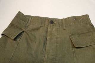 US WWII HBT combat pants with cargo pockets,  30x33,  trousers 3