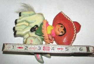 Vintage Signed De Sela Girl on Donkey Christmas Ornament Made in Mexico 6.  5 
