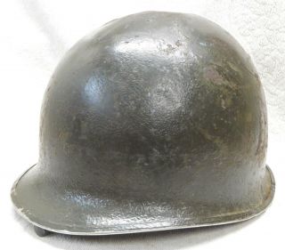 U.  S.  Wwii M1 Helmet W/ Front Seam & Fixed Bales