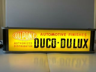 Dupont Duco - Dulux - Lackner Co.  Cinn,  Ohio,  Lighted Sign - Circa 1930s - 1940s