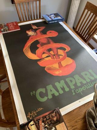Leonetto Cappiello “campari L’aperitivo” 1950 Italian Poster Vintage