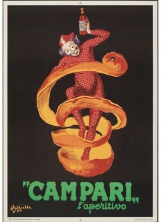 Leonetto Cappiello “Campari L’Aperitivo” 1950 Italian Poster Vintage 2